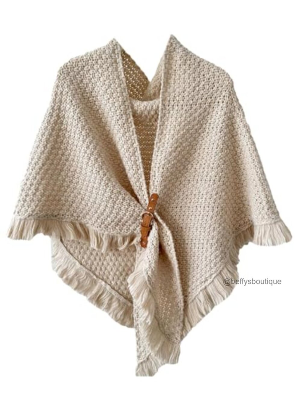 Knotted Triangle Shawl Wrap Knitted Sweater Scarf Cardigan Cape